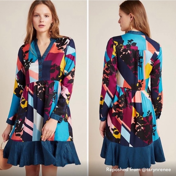 EUC Anthropologie Maeve Patchwork Dress - Picture 3 of 11